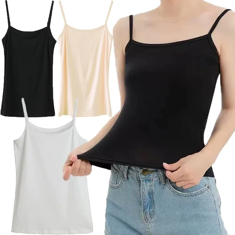 Women Fitness Camisoles Tops Sexy Strap Sleeveless Underwears All-match Simple Thin Vest Female O-neck Black Casual Tanks