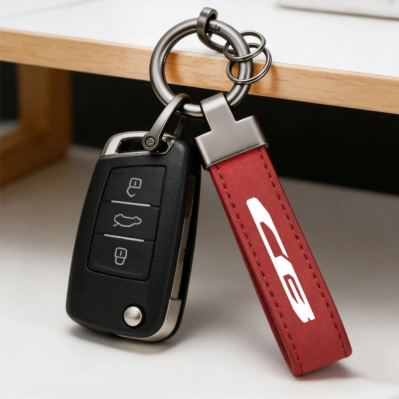 For Honda CB150R CB190R CB250R CB650R CB1000R CB300F CB300FA CB300R CB400 CB400F/X/SF/VTEC Motorcycle Suede Leather Keychain