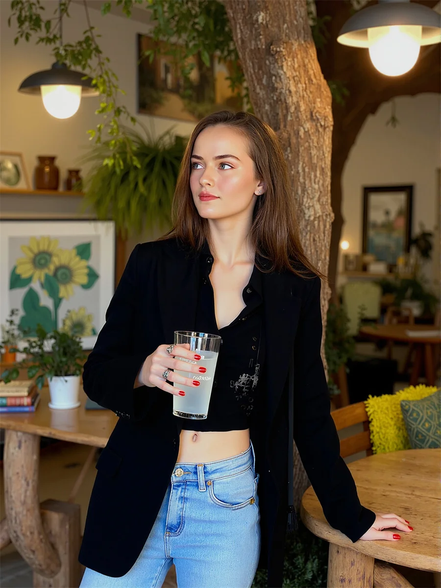 Effen klassieke blazers met enkele rij knopen voor dameskleding Dames Schuin Academisch Gloeiend Bruiloft Oprollen Sfeer Verstandelijk woon-werkverkeer