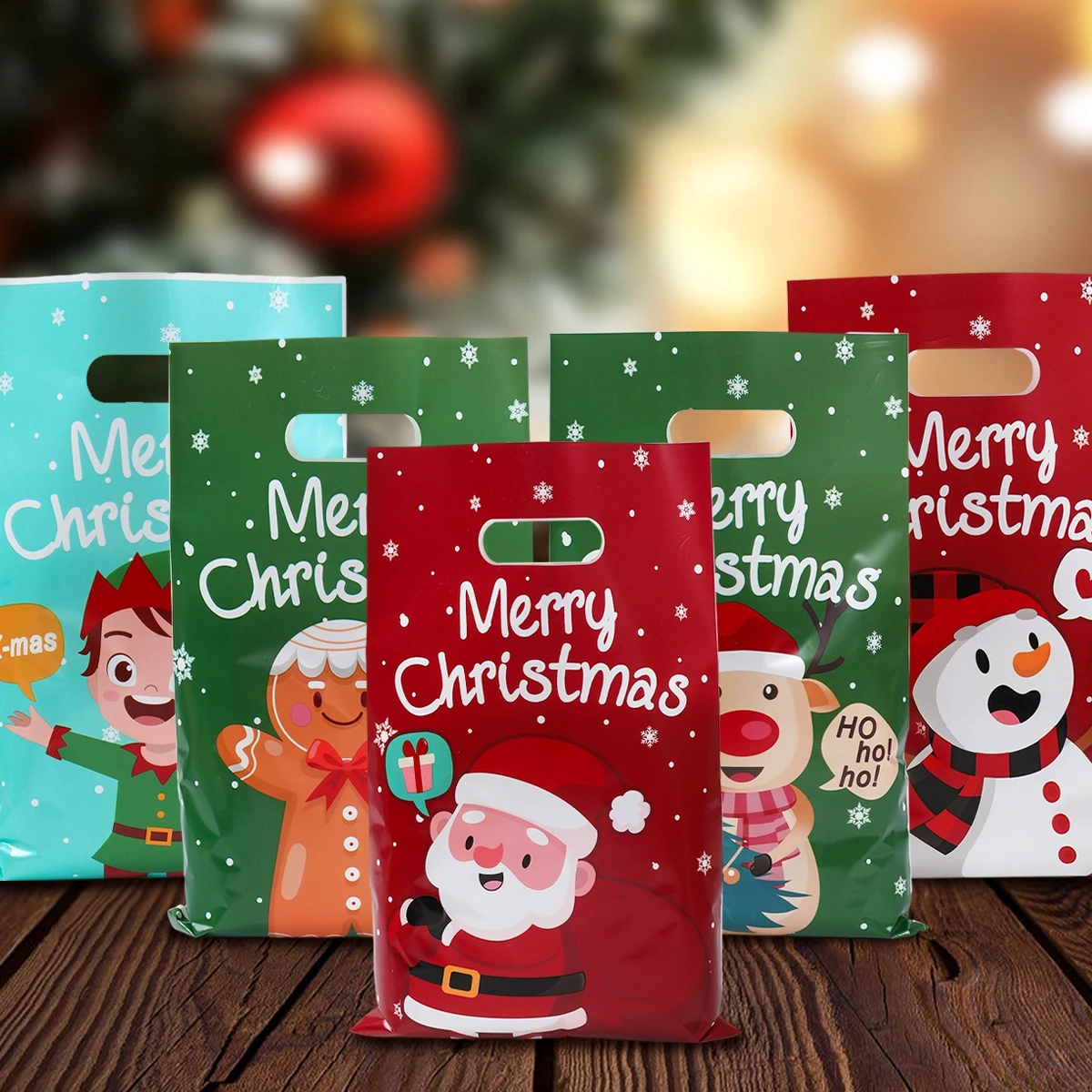 Christmas Snowman Santa Return Gift Bag Navidad Natal Noel Candy Cookie Bag Merry Christmas Decor For Home 2024 New Year 2025