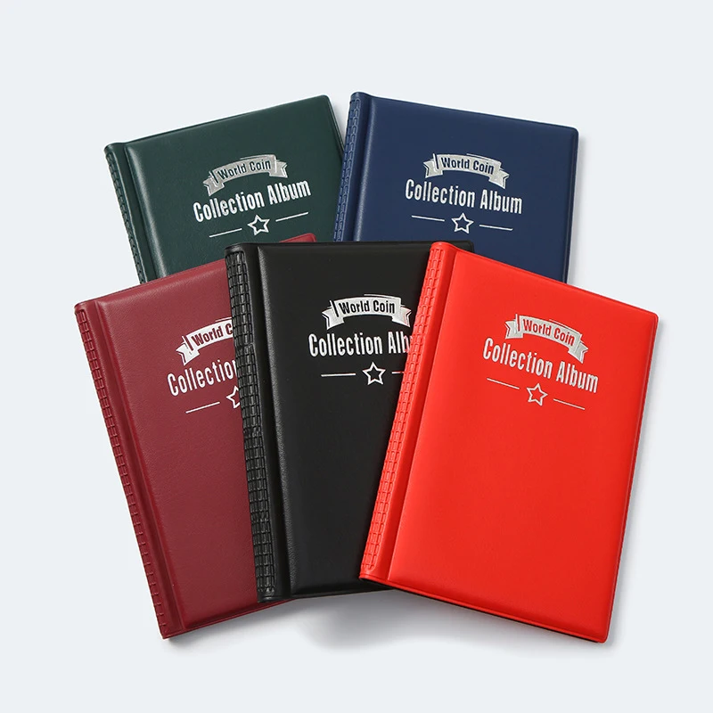 1pc 120 Gram Coins Artificial PU Leather For Collector Gifts Multi-kinetic Coin Collection PVC Film Collection Book