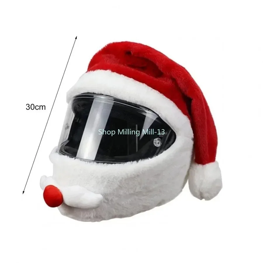 

Motorcycle helmet christmas hat Plush Handmade Cute Helmet Cover Christmas Style Festive Touch Helmet hood Sleeve popular model