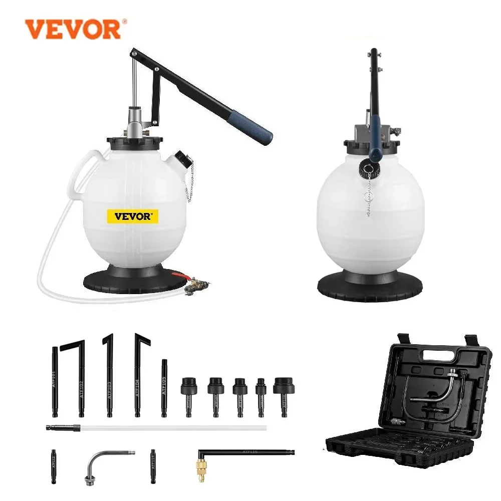 

VEVOR Transmission Fluid Pump ATF Fluid Transfer Filler 7.5L with Control Valve & 15 Common Adapters Kit for Oil Replacement