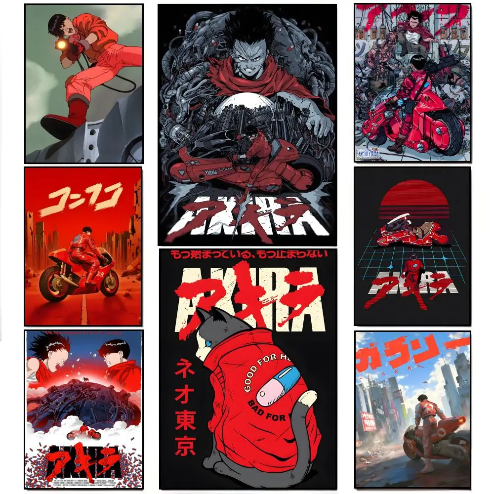 A-Akira Sci-fi Anime Movie Poster Poster HD  Waterproof Wall Sticker Bar Living Room Decor Gift