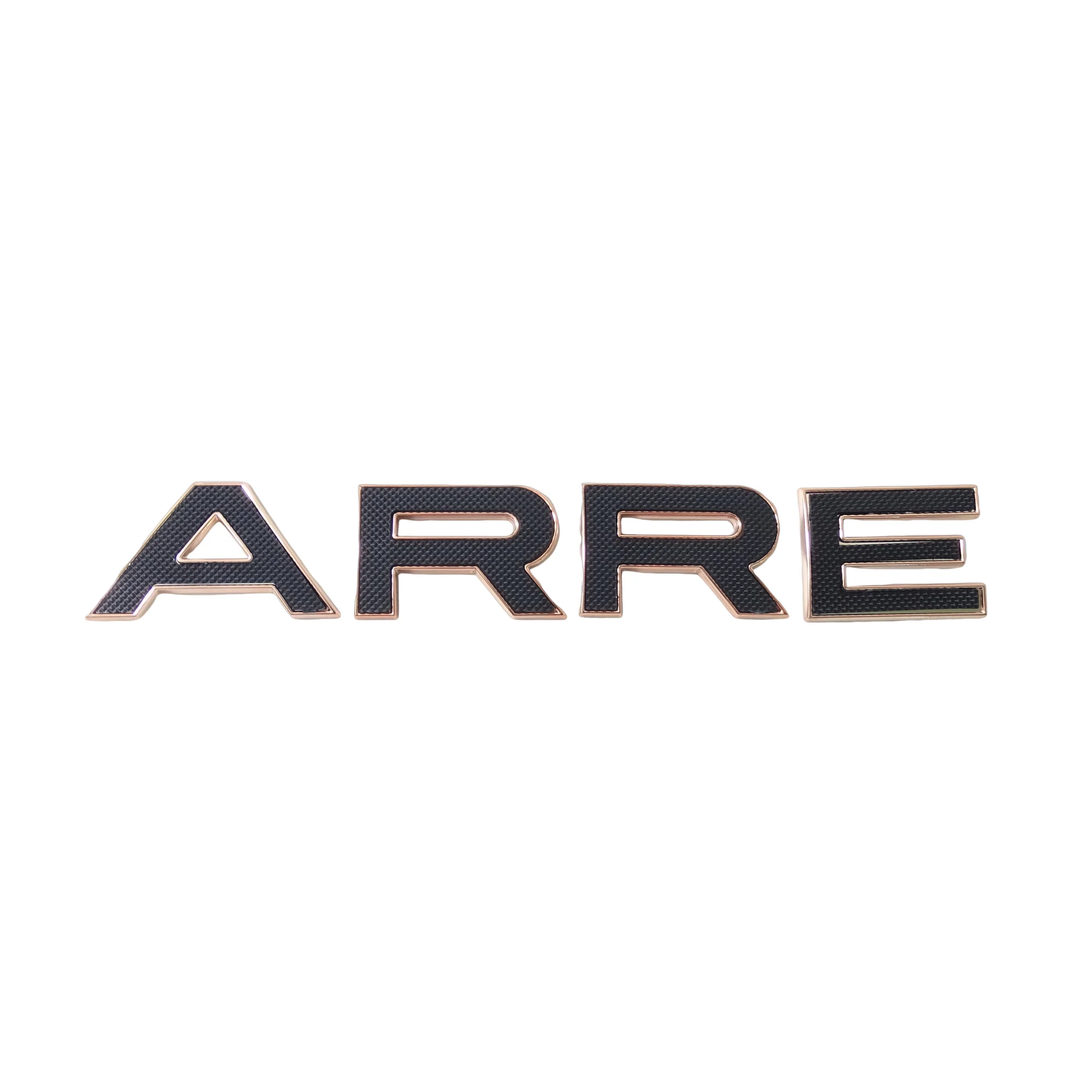 36mm Car Accessory 3D Black Rose Gold Chrome Luxury ARRE Letters Car Auto Badge Emblem Decal for the Range Rover Auto Body Kits