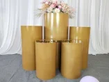 ANNIELU 5Pcs Round Cylinder Pedestal Stands for Party Display Plinth Pillars Dessert Table for Wedding Party Decoration