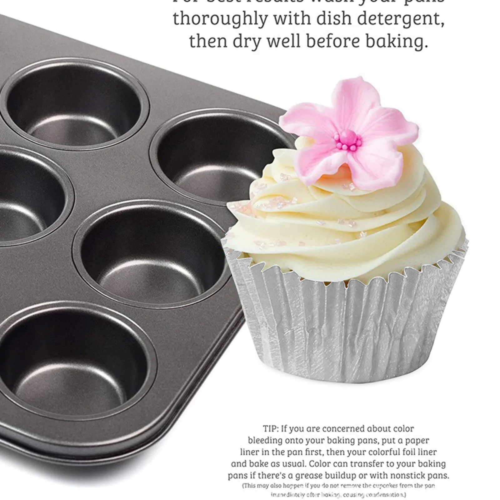 الغذاء الصف 100 قطعة أكواب الخبز كب كيك الكعك بطانات ورقة كوب قوالب الخبز الشحوم مغلفة كب كيك كعكة أدوات