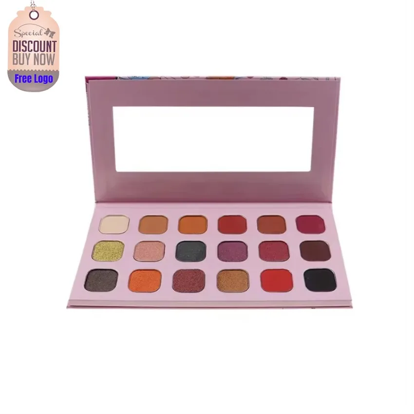 

Custom 18-colors Eyeshadow Palette Shimmer Glitter Waterproof Long Lasting Easy To Apply High Pigmented Eyes Beauty Makeup Bulk