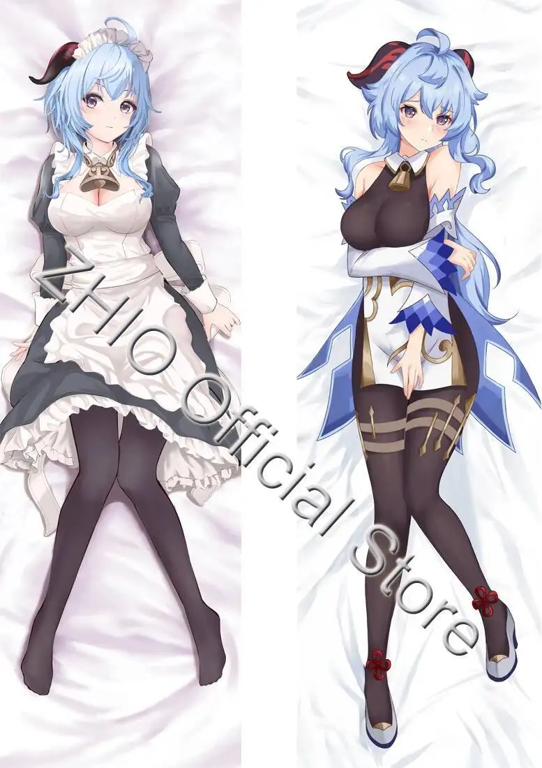 

Ganyu Dakimakura Waifu Genshin Impact Cos 2-сторонний принт на петлях для тела наволочка Рождественский подарок 2WAY аниме наволочка