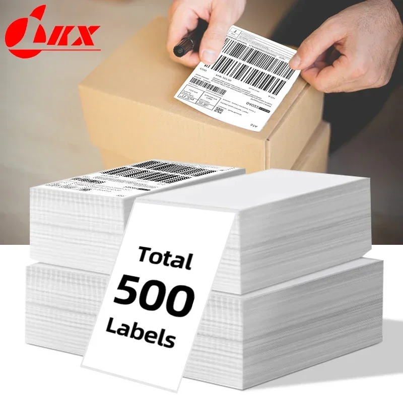 LKX 4x6 Sticker Paper Etiquetadora Portátil Direct Thermal Shipping Label Papel Adhesivo Material De Papel for Phomemo Printer