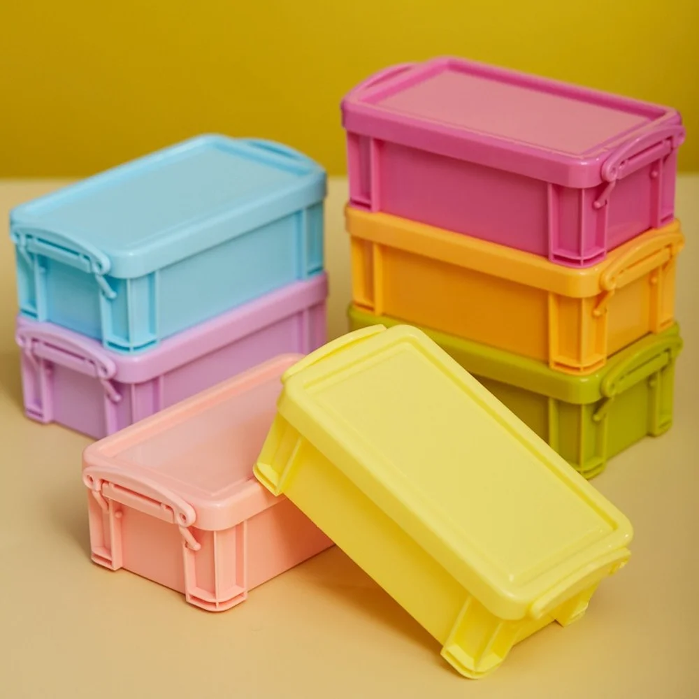 

Storage box Plastic dust-proof mini storage box Stationery sundries small items finishing desktop storage small box