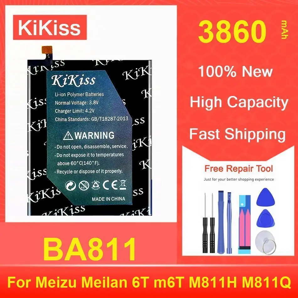 

Kikiss Battery 3860Mah BA811 For Meizu Meilan 6T M6t M811H M811Q