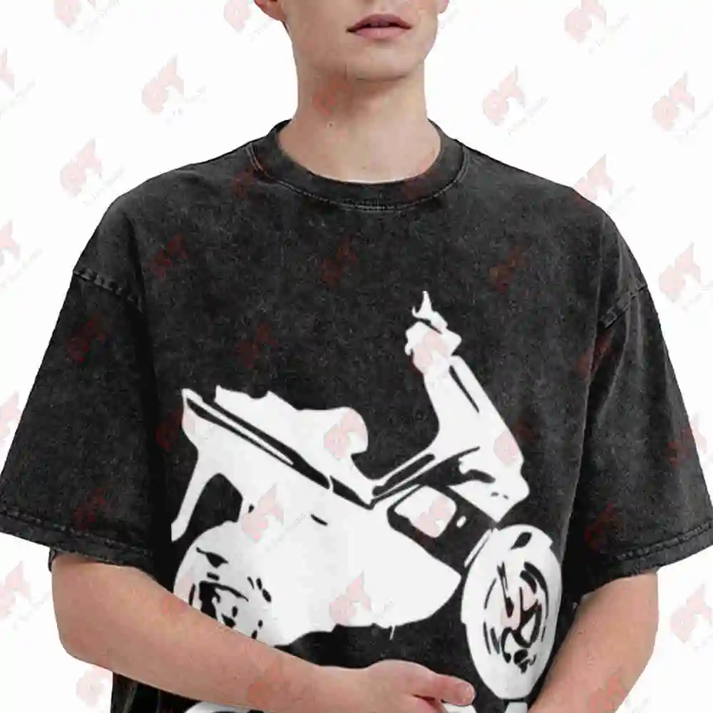 Gilera Runner Crew Vintage Washed Tee Pure Cotton T-Shirt
