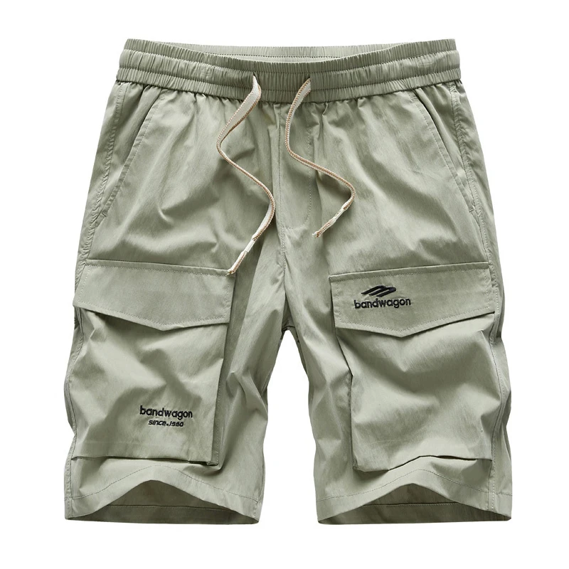 

Летние мужские повседневные свободные шорты с пятью карманами, тонкие, быстросохнущие, спортивные, из полиэфирного волокна, для повседневной носки и работы.