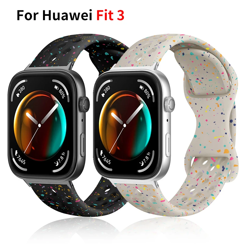 Sport Silicone Band For Huawei Watch Fit 3 Strap Smartwatch Accessories Replacement Correa Bracelet for Huawei Watch fit3 straps