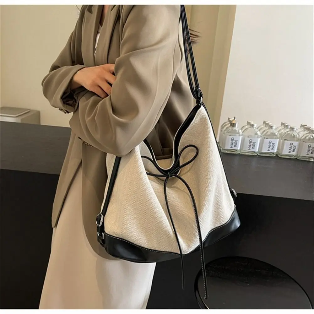 

Large Capacity Multifunctional Cloth Backpack Women Girls Shoulder Bag Crossbody Bag College Students Schoolbag Tote Bag