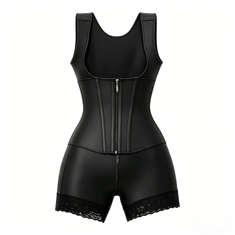 1 pièce Fajas colombiennes pour femmes, body sculptant amincissant, avec contrôle du ventre, effet remonte-fesses et amincissant les cuisses