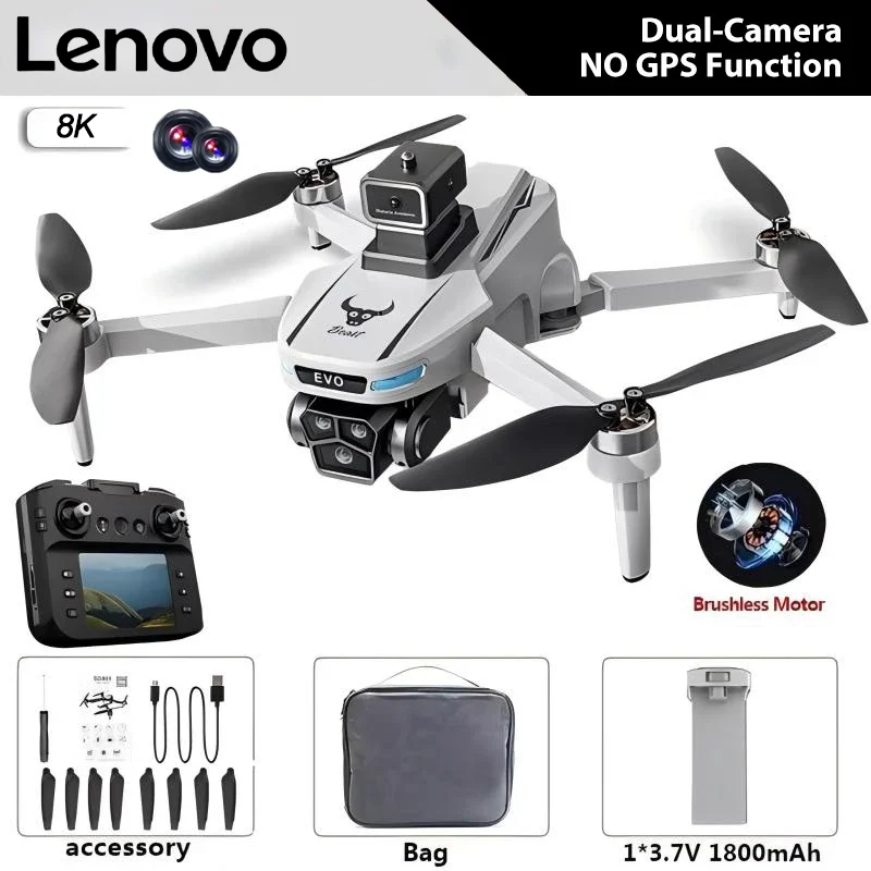 Lenovo SG901 MAX GPS-Drohne Professionelle 8K Luftbild-HD-Drohne mit Hindernisvermeidung und Fernbedienung mit großem Bildschirm, faltbare bürstenlose Drohne