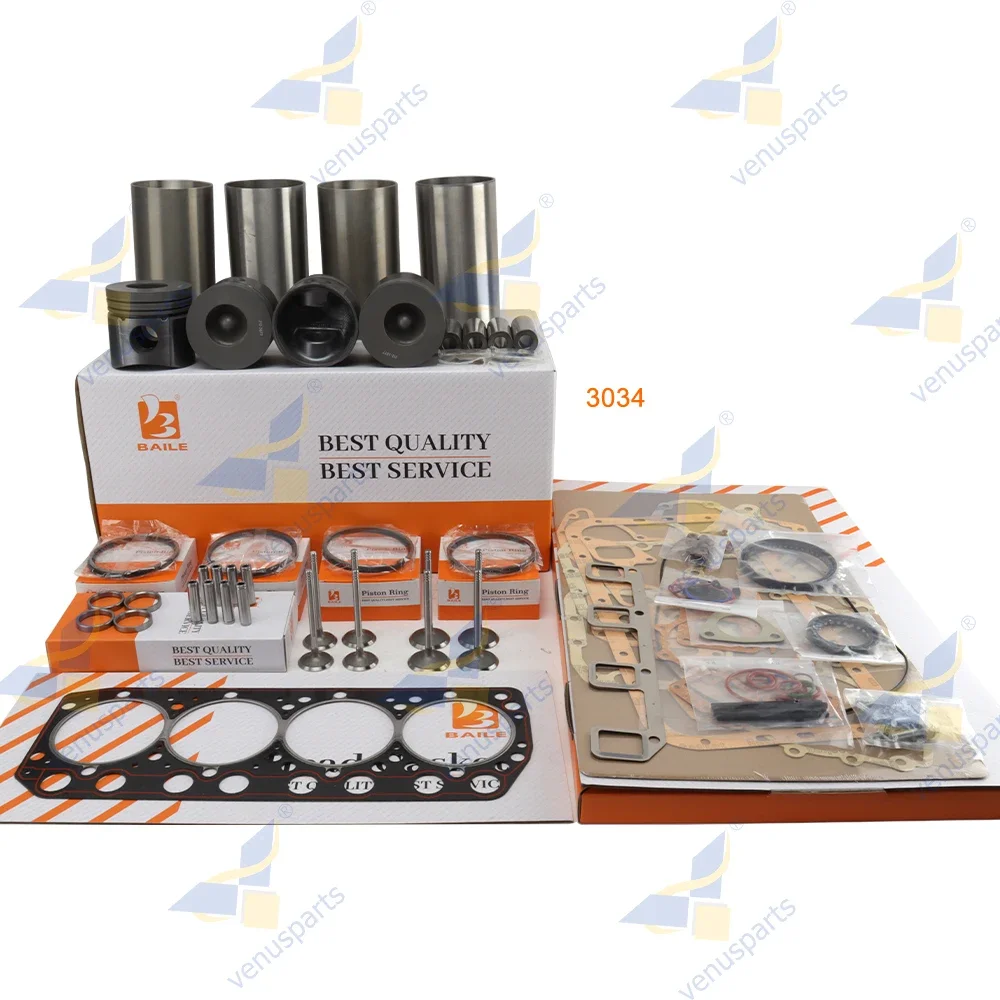 3034 Overhaul Rebuild Kit Piston 212-3677 3135J295 Piston Ring 153-1029 For CAT 3034 Perkins 704-30 Diesel Engine Parts