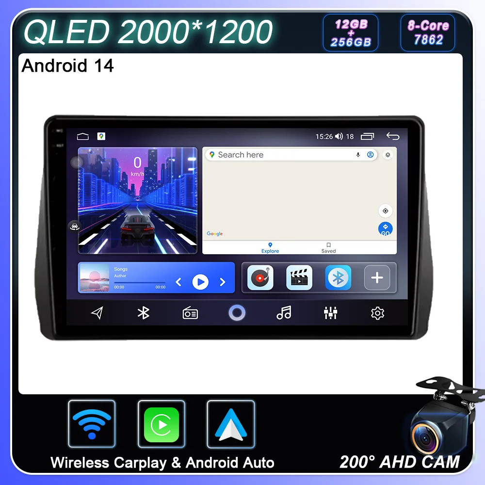 

Car Radio For Toyota Wish 2 II XE20 2009-2017 Android 14 Multimedia Car Stereo BT 4G Head Unit Auto Radio Navigation GPS