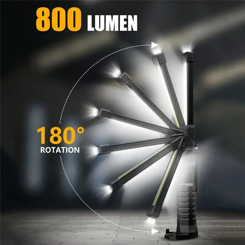 N82R Multifunctional Work Light, Rechargeable Foldable Strong Emergency Light, Inspection Light, Suitable For Car Maintenance