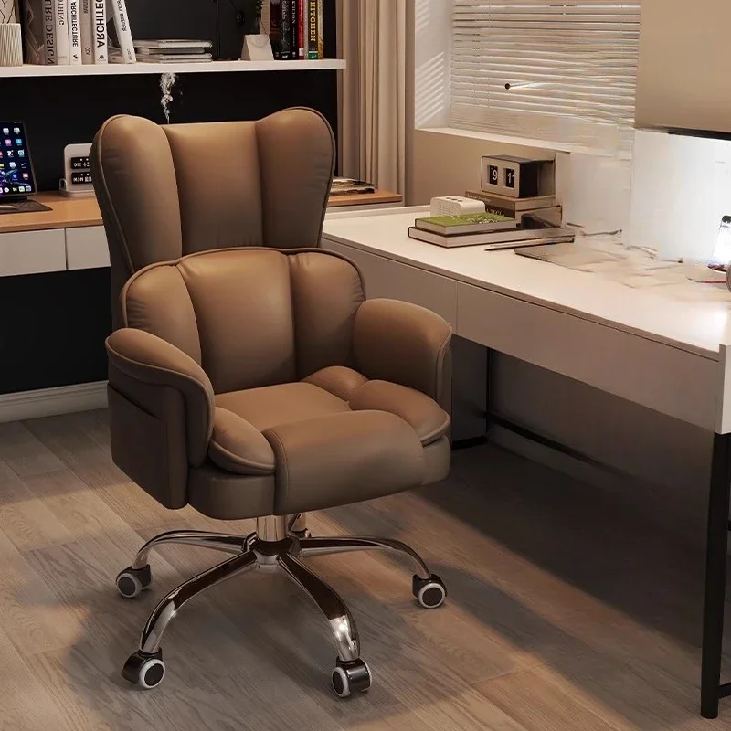 Backrest Wheels Office Chairs Reading Comfortable Lazy Footrest Office Chairs Mobile Lounge Sillas De Oficina Trendy Furniture