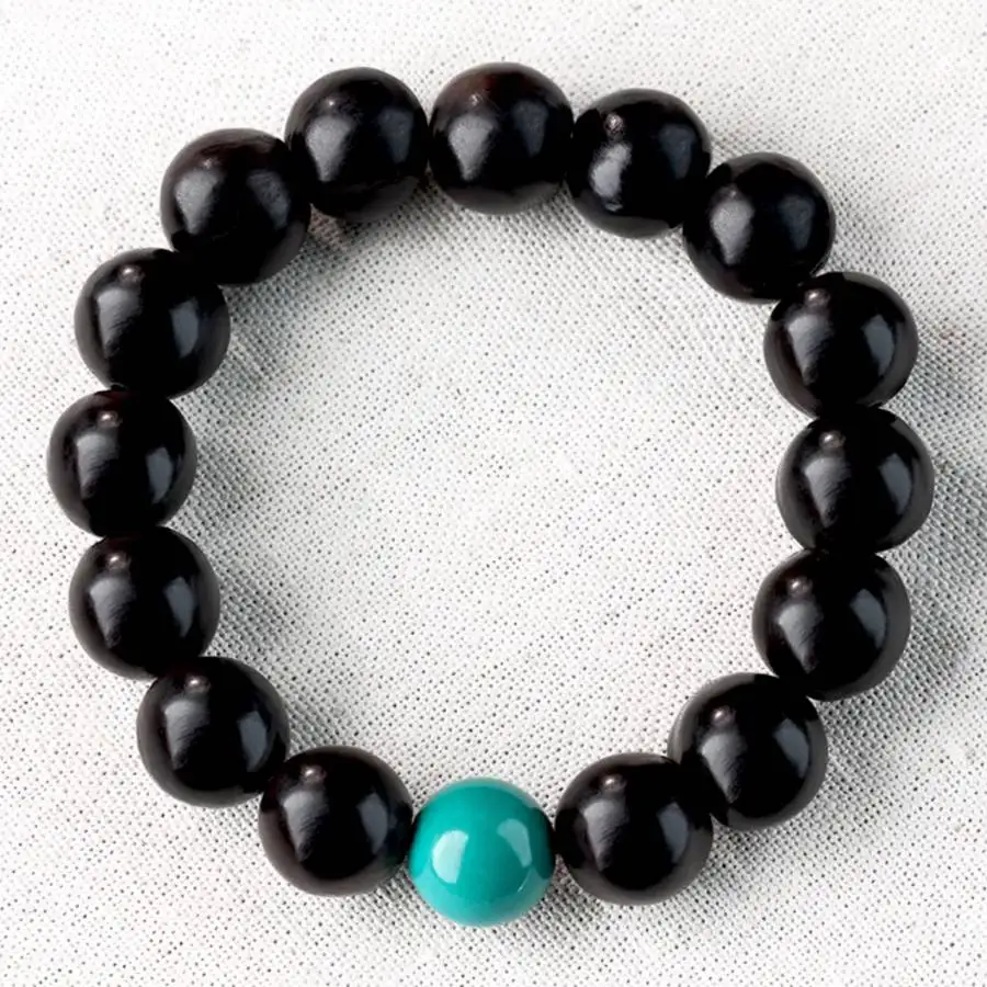 

Handmade natural turquoise bead bracelet, men's cuff button bracelet, Ramadan prayer bead bracelet, holiday gift, daily wear