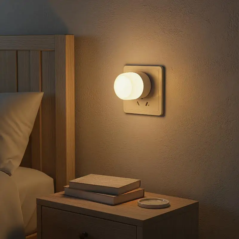 2PCS LED Night Lamps with Light Sensing Mode Ideal for Baby and Kids Bedroom Decor