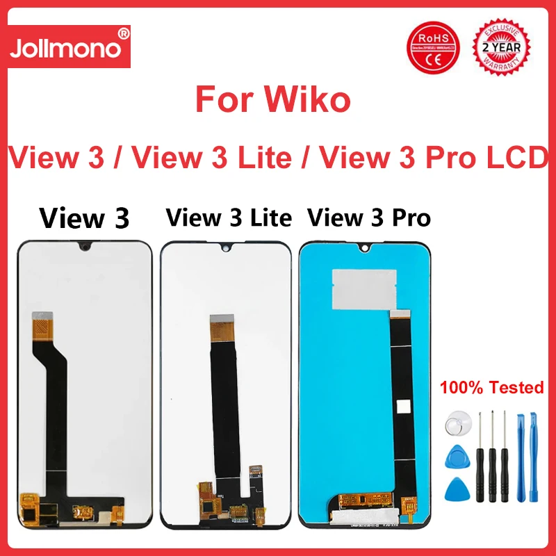 

For Wiko View 3 P311 LCD Display Touch Screen Digitizer Mobile Phone LCD Wiko View 3 Lite W-V800 For Wiko View 3 Pro Display LCD