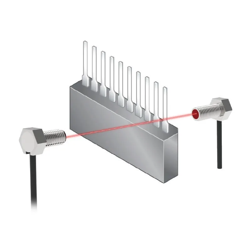 Laser Object Detection Sensor Through Beam Laser Photoelectric Sensor for Presence Detection in Automation