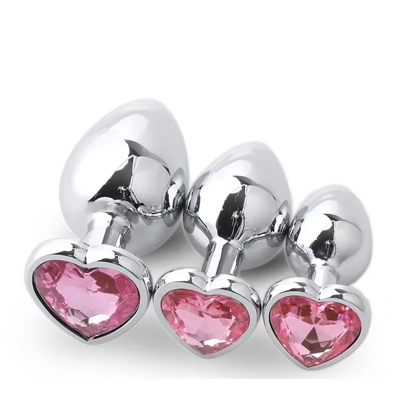 Crystal Anal Plug Heart Shape Buttplug Stainless Steel Anus Sex Toys for Women Men Orgasm DiIdo Ass Prostate Gay Adult Products