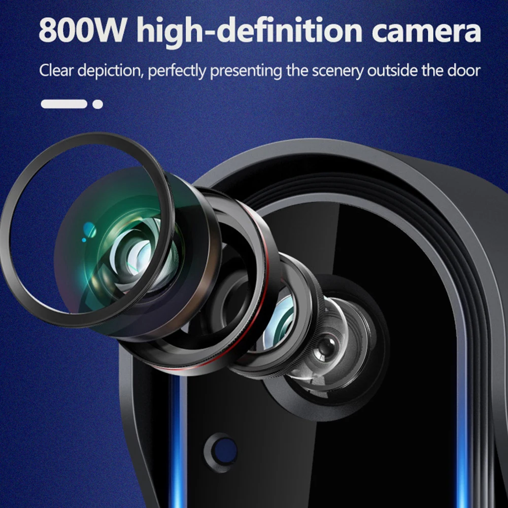 2.4G Wi-Fi Smart Video Doorbell with 4.3Inch IPS Display Intelligent Video Intercom Doorbell 2 Way Audio for Home Surveillance