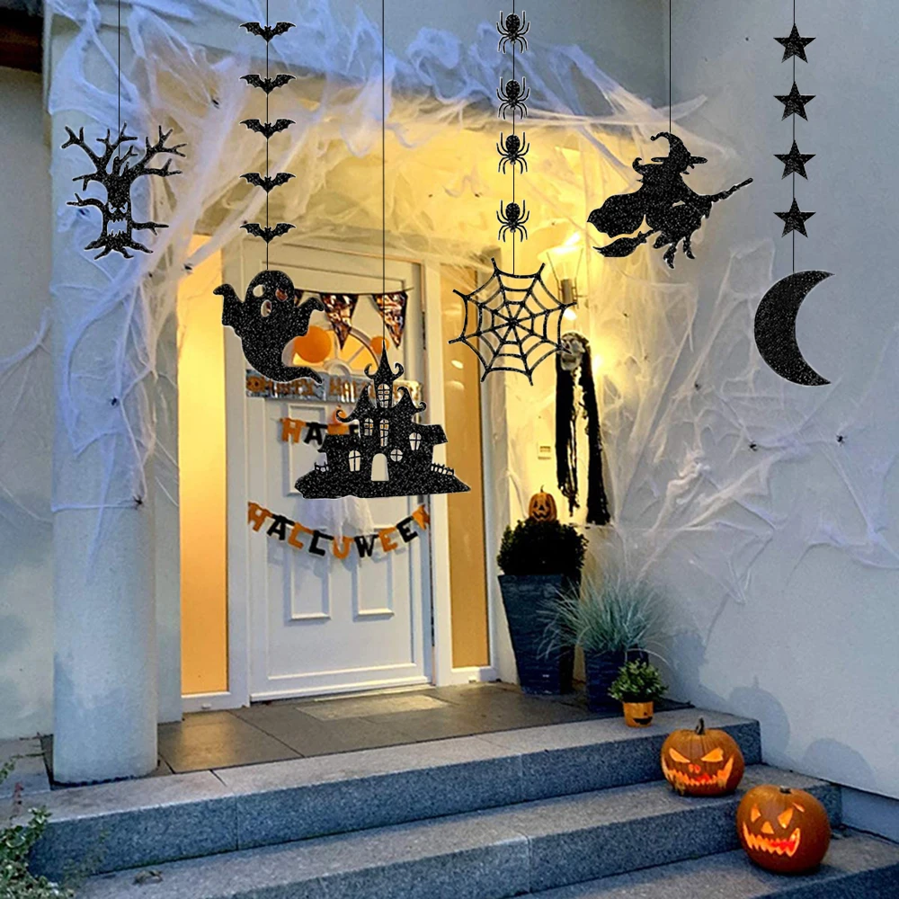 Halloween Banner Girlande Kürbis Geist Fledermaus Wirbel Decke hängen Ornament glücklich Halloween Dekoration Hoilday Party liefert – Detail 2