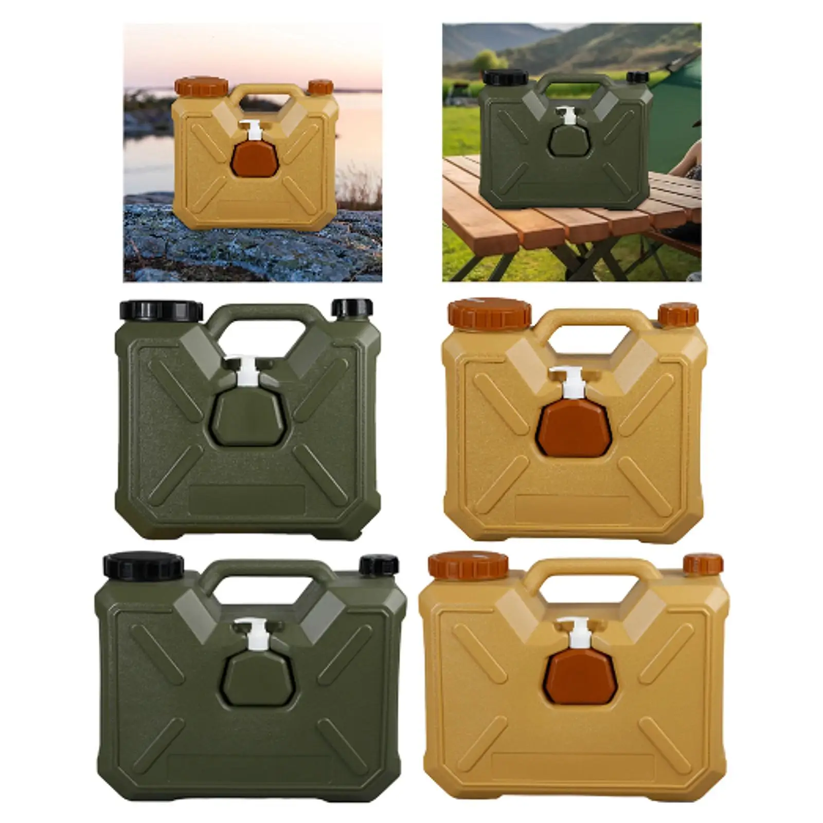 حاوية مياه مع دلو حنفية خزان مياه لصيد الأسماك وحقيبة الظهر والنزهات