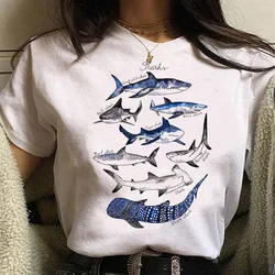 Whales t-shirts women manga Tee girl comic graphic harajuku clothing