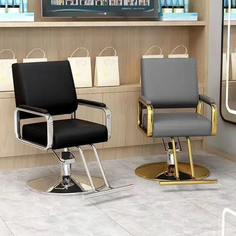 

Modern Barbershop Barber Chairs Workshop Hairdressing Hot Dyeing Speciality Barber Chairs Silla Barberia Beauty FurnitureQF50BC