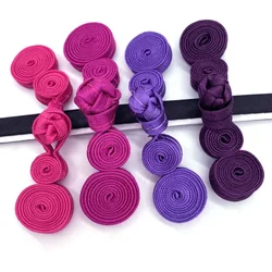 Flower Chinese Tang Suit, Handmade Cheongsam Buttons, Knot Fastener, Closures, DIY, 10 Pairs