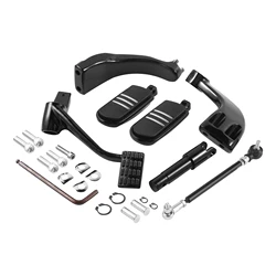 Black Mid Control Kit FootPeg For Harley Sportster 1200 Custom XL1200C 883 XL883N SuperLow Forty Eight XL1200X 2004-2013 2012 11