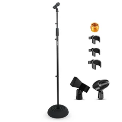5Core Mic Stand Floor Heavy Duty Height Adjustable Pedestal Para Microfono for Singing On Stage Studio - MS RBP5