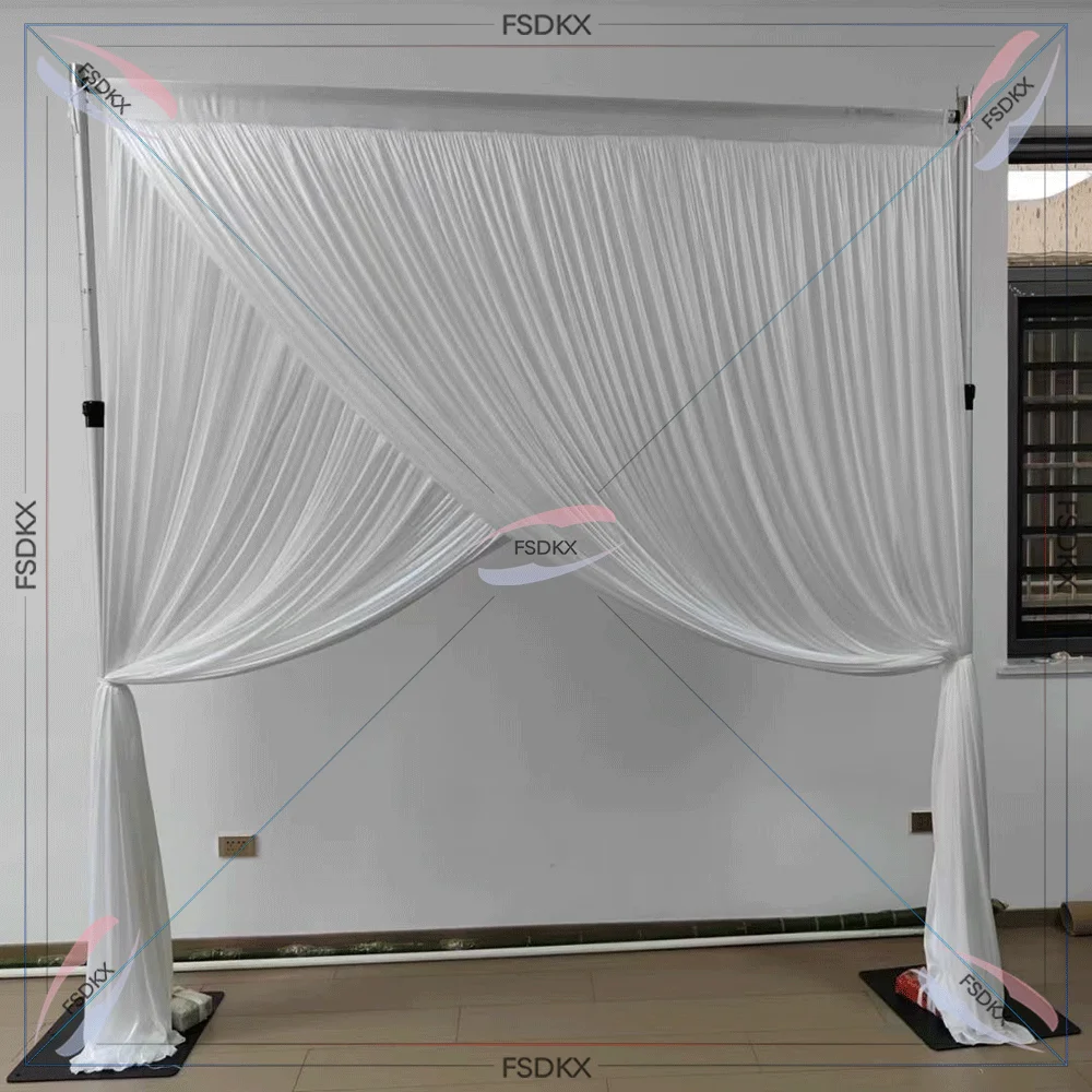 

Factory Custom Wedding Backdrop Curtains Stage Drapes For Party Event