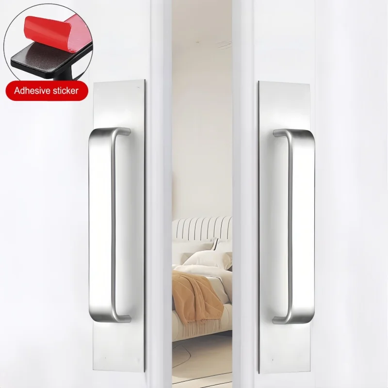 

Самоклеящиеся ручки для шкафов, 4 шт., алюминиевые, легкая установка без сверления, для кухонных ящиков