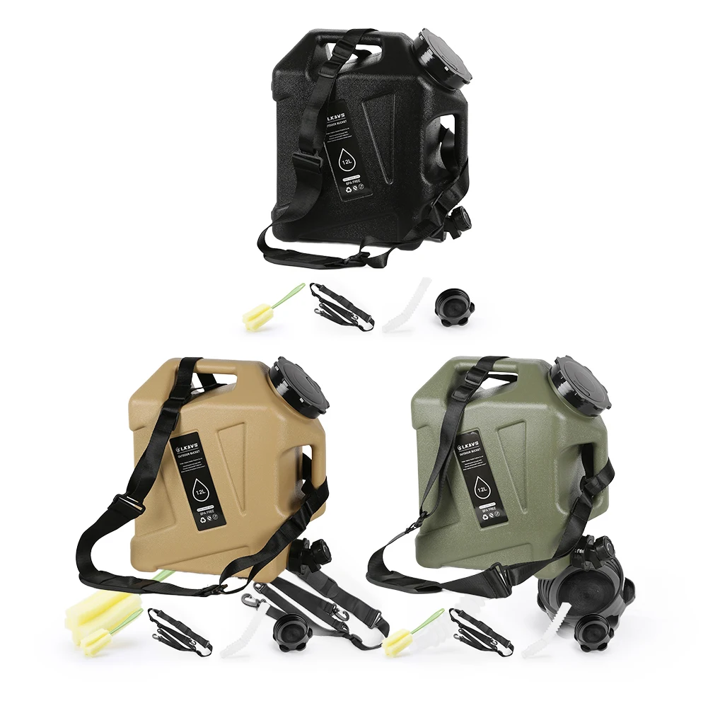 

12L Portable Camping Water Jug No Leakage Water Storage Carrier BPA Free Emergency Water Tank for Camping Fishing Picnic Hiking