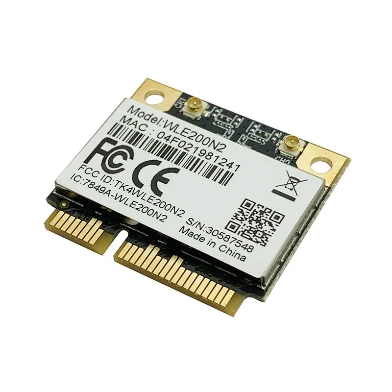 

Compex WLE200N2 Wireless WIFI Module 802.11bgn PCI Express Half Mini Card 2.4GHz 2x2 Qualcomm Atheros AR9287 Ipex u.fl Interface