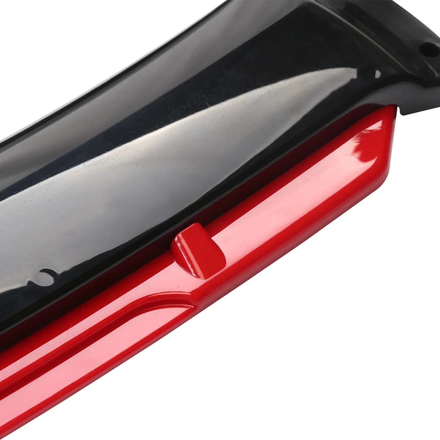 Vierteiliger Universeller Auto-Diffusor Frontlippe Frontspoiler Auto-Karosserie-Kit Schwarz&Rot Frontspoiler – Detail 5