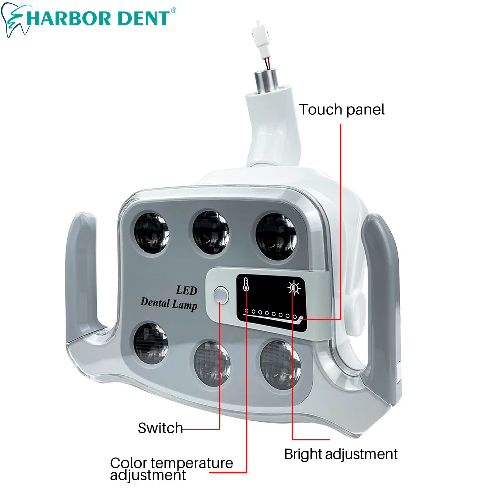 6-listwa lampa dentystyczna LED z inteligentnym przełącznikiem czujnikowym Dwukolorowa bezcieniowa lampa indukcyjna do implantów Sprzęt