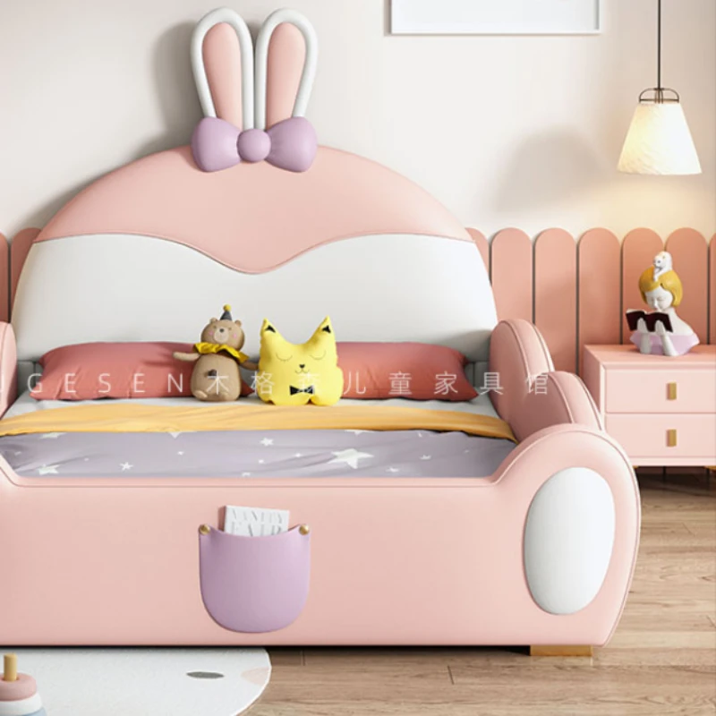 Headboard Frame Children Bed Luxury Wooden Twin Living Room Children Bed Kids Princess Letto Matrimoniale Bedroom Furniture image 4