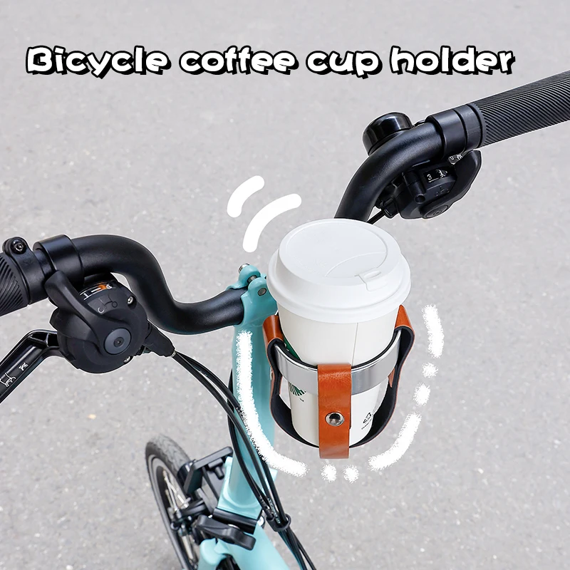 ESLNF Retro Motorcycle Aluminum Alloy Beverage Coffee Cup Holder Biking Water Bottle Holder Classic Style Bicycle Accessory