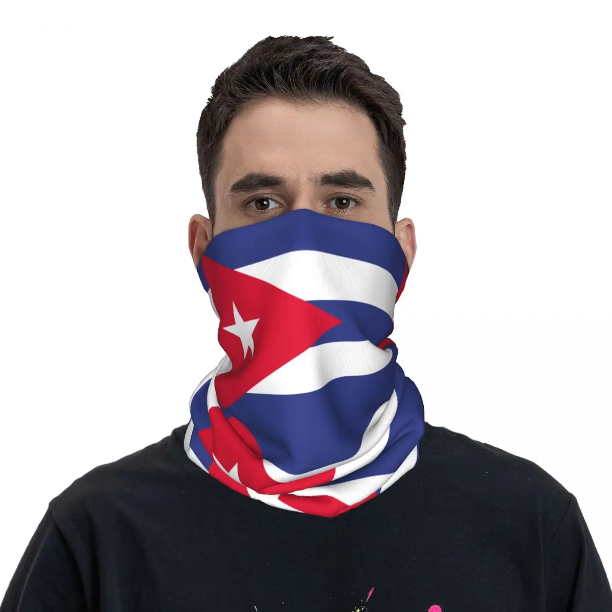 

Cuba Flag Accessories Neck Gaiter Motocross Motorsports Wrap Scarf Multi Use Riding Headband