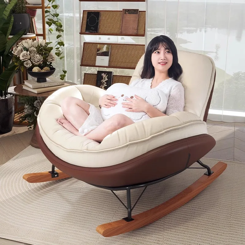 Living Room Lazy Sofa Rocking Chair Can Lie Down or Sleep in Bedroom Single Lounge Chair Home Balcony Leisure Chair Tatami Chair