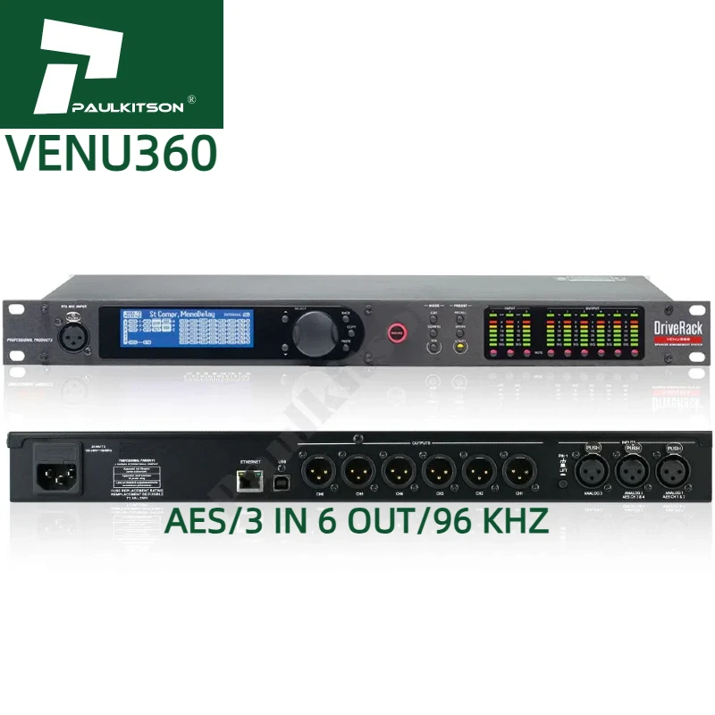 Paulkitson Audio Processor DBX VENU360 Professional Audio Processor 3 In 6 0ut Audio Processor Sound Equipment Sound System